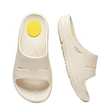 danoo& Healing Max T1 - Recovery Sandals, Lightweight Orthotic Slides with Arch Support, Thick Cushion, and Plantar Fasciitis Relief for Sports Recovery - Ivory
