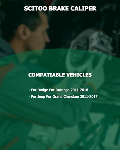 Image of SCITOO Front Left Brake Caliper With Bracket 18B5297 Compatible For Dodge For Durango 2011-2018 For Jeep For Grand Cherokee 2011-2017