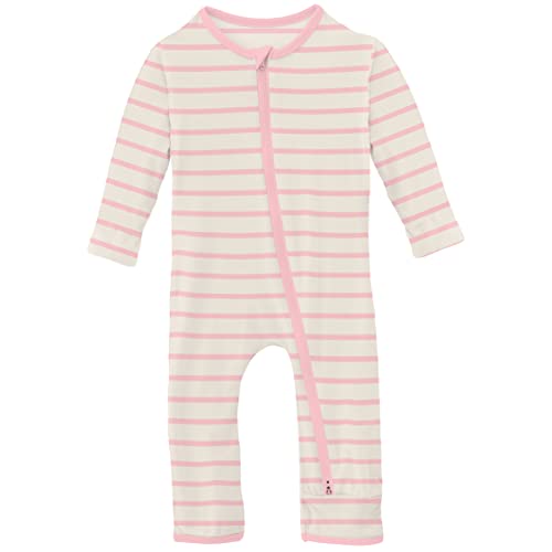 KicKee Stripes Zip Coverall, Super Soft Baby Clothes, Baby and Kid One Piece Sleepwear for Boys and Girls