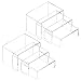 NIUBEE Acrylic Display Risers Stand 2 Sets,3 Steps Clear Riser Shelf Showcase for Amiibo Funko POP Figures -3"x3"x5"