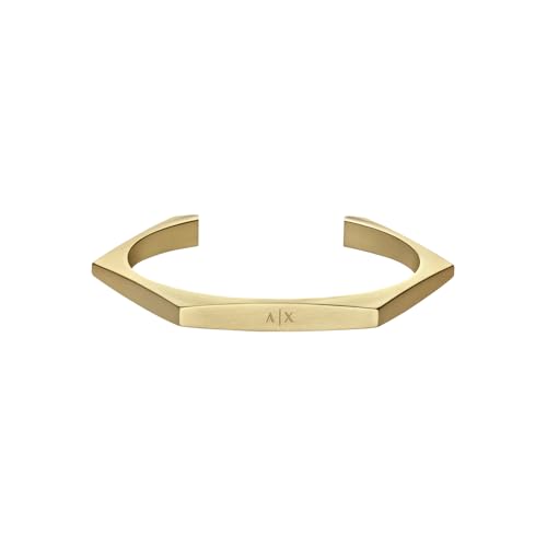 Armani Exchange Herren-Armband, Edelstahl, goldfarben, AXG0138710, Einheitsgröße, Edelstahl, Kein Edelstein