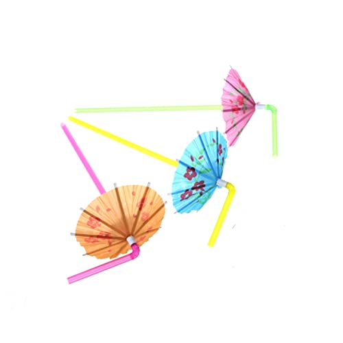 NOLITOY Canudos Decorativos Descartáveis ​​Descartáveis ​​Para Decoração De Frutas 100 Peças De Canu