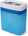 Aurora AU1232XA Anti-Jam 12-Sheet Crosscut Paper/Credit Card Shredder with 5.2-Gallon Wastebasket (White/Semi Translucent Blue)