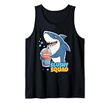 Slushy Squad Shark Cute Ocean Summer Drink Design Tank Top