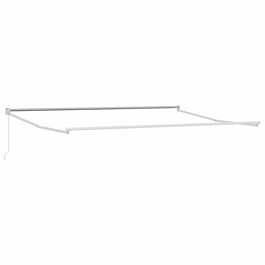 Cadre de parasol blanc 500x300 cm en aluminium extensible pour terrasse