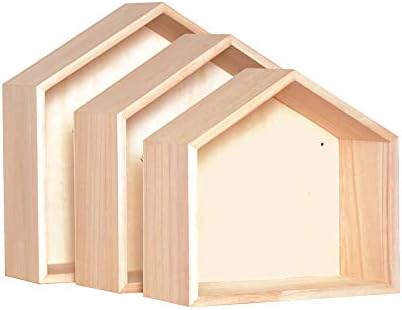 Artemio Estantes de Madera para Pared (3 Unidades), Color Beige