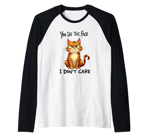 Chat drôle Antisocial Bad Attitude, Introvert Moody Kitty Manche Raglan