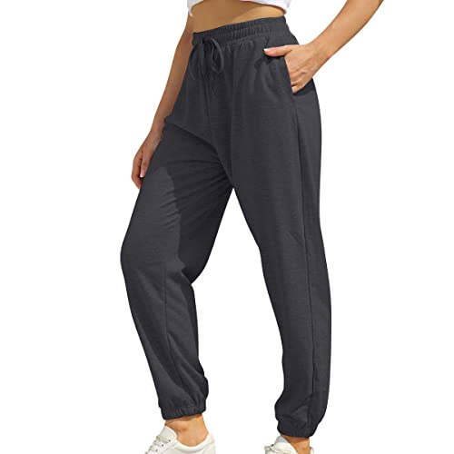 EGSDMNVSQ Femme Pantalon Jogging Chic Élastique Taille Haute avec Poche Pantalon de Training Sport Yoga et Fitness Pantalon de Survêtement Cover
