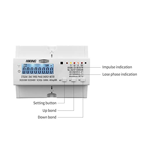 Compteur d'énergie triphasé DTS238-7 Rail DIN 400V avec sortie RS485 Modbus - 4