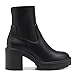 DREAM PAIRS Women's Sdab2212w Chelsea Platform Boots Elastic Chunky Heel Lug Sole Ankle Booties Shoes, Size 8, Black Pu