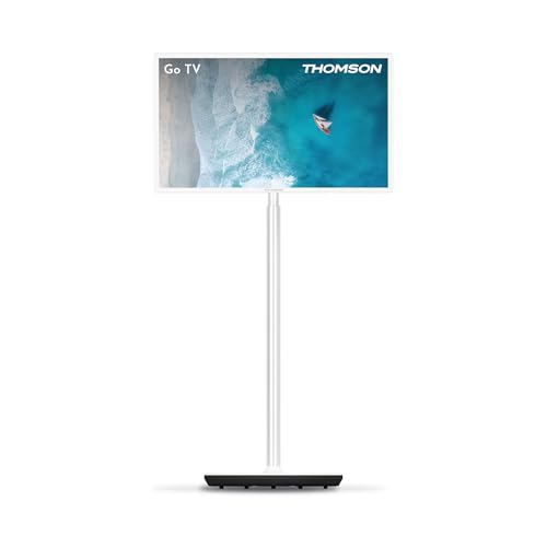 THOMSON Go TV HD 80 cm (32 Pouces), (1366 x 768), téléviseur Portable Android, Commande vocale, Bluetooth 5.1, HDMI, Wi-FI, Jusqu’à 4 Heures d’autonomie – 32HG4M45