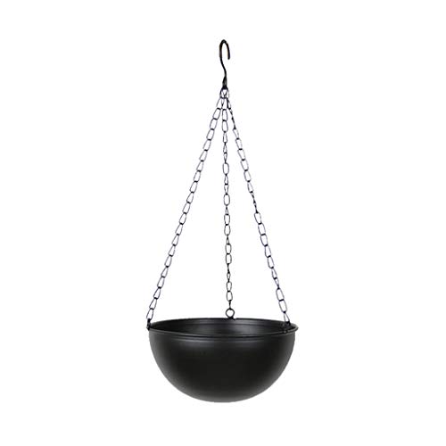 Portavaso in metallo con catenella, da appendere, da soffitto o da giardino