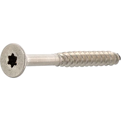 schrauben-direkt.com Edelstahlschrauben 4,5x50 mm, Torx A2, 200 Stück Spanplattenschrauben Niro