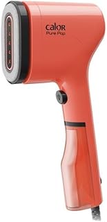 Calor Pure Pop Reise-Dampfglätter, 1300 W, 20 g/min, bereit in 15 Sekunden, Laufzeit 4 Minuten (70 ml), einfache und bequeme Bedienung, kompakt und leicht, 710 g, DT2022C0, Koralle