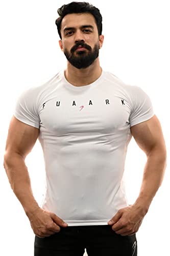 Image of FUAARK Men's Round Neck Slim fit Gym & Active wear Sports T-Shirt for Workout & Casual Wear