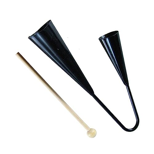 Toyvian Metal Kids Bell Two Tone Bell Early Education Instrument Musical Samba Percussion Toy