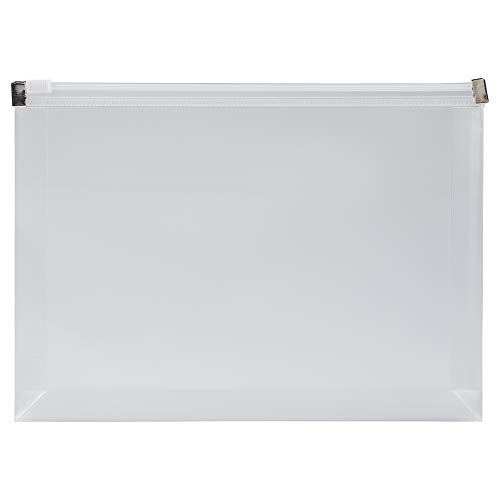 JAM PAPER Plastic Envelopes with Zip Closure - Small - 4 1/2 x 6 1/2 - Clear - 12/Pack