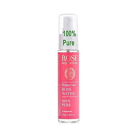 Rose Sensation: 100% Natural Rose Water Toner - Anti-Aging | | Sunburn & Irritated Skin Relief | Safe for the Entire Family (1.86 oz) Cover