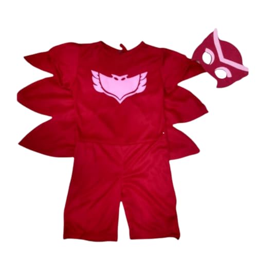 Fantasia Corujita P j Heróis de Pijama Infantil Criança Menina Masks Tamanho M