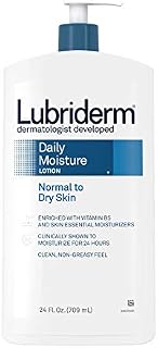 Lubriderm Daily Moisture Hydrating Body and Hand Lotion with Vitamin B5, Non-Greasy, 24