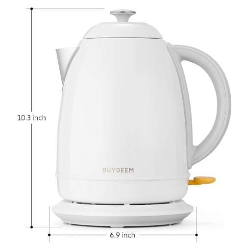 BUYDEEM K640 Stainless Steel Electric Tea Kettle with Auto Shut-Off and Boil Dry Protection, 1.7 Liter Cordless Hot Water Boiler with Swivel Base, 1440W, Arctic White by BUYDEEM - Used condition - Image 6