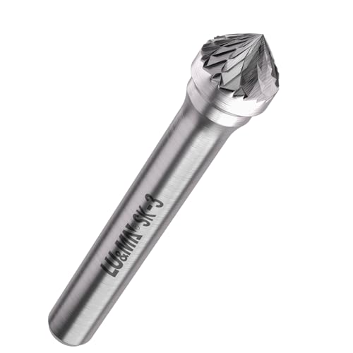 LU&MN SK-3 Tungsten Carbide Burr 3/8 Head 1/4 Shank 1 Pc