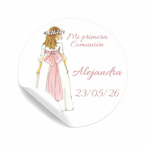 Pegatinas personalizadas para boda, comunión, bautizo, etc.. SRC SugarRacesCustoms (Figura 10)