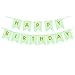 Happy Birthday ガーランド 誕生日 飾り付け グリーン 誕生日 バースデー ガーランド 飾り付け 壁 装飾 シンプル バースデー 飾りセット15pcs パーティーバナー 装飾 お祝い インテリア 写真背景