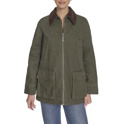 Levi's Plus Size Women's Cotton Barn Jacket, Olive