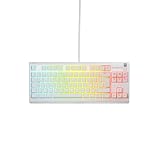 SteelSeries Apex 3 TKL White RGB - klawiatura dla graczy – Obudowa bez części numerycznej – 8-strefowe podświetlenie RGB – Odporna na wodę i kurz – Niezwykle cichy przełącznik mechaniczny - NOR QWERTY