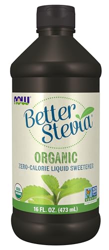 NOW Foods BetterStevia Organic Zero-Calorie Liquid Sweetener, Keto Friendly, Suitable for Diabetics,