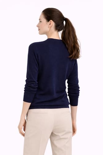 Image of Cashmeren Women's Basic Crewneck Sweater 100% Pure Cashmere Long Sleeve Round Neck Pullover