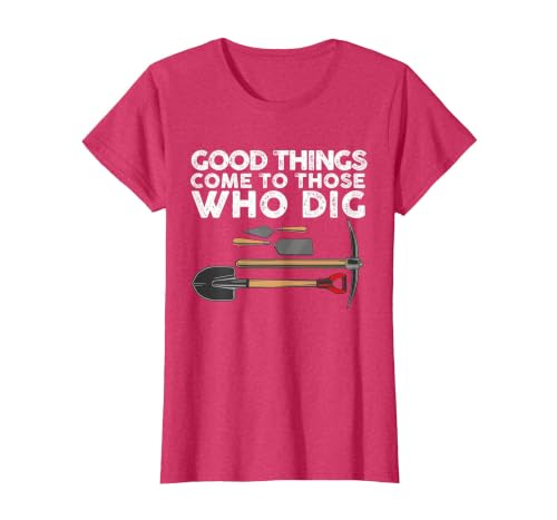 Funny Archaeology for Men Women Anthropology Archaeologist T-Shirt, Women, Red Heather, X-Small