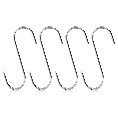 orion group Ganchos de acero inoxidable con rosca para ahumar, accesorios para ahumar, juego de 4 unidades, 15 x 12