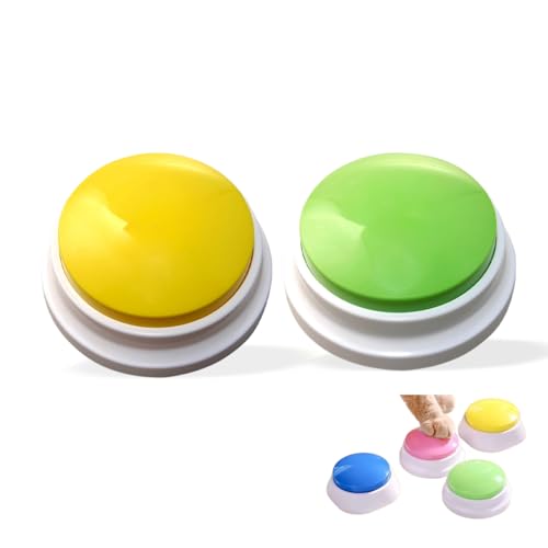 Wanxmal Dog Buttons for Communication, HD Sound Quality Loud Dog Buttons Talk, Dog Buttons Talk for Training, Recordable Dog Talking Button Set with Double-Sided Adhesive Tape and 5 Scene Stickers