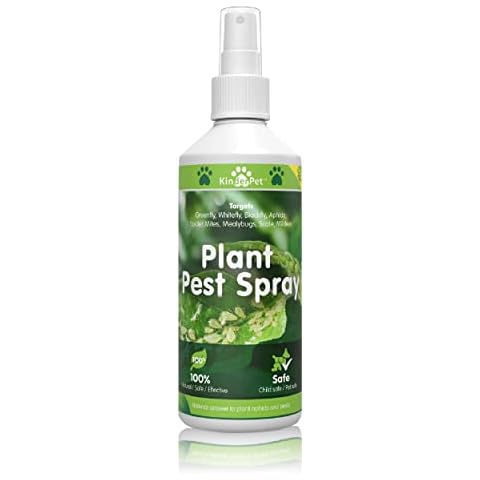 KinderPet Natural Organic Plant Spray, Flowers, Fruit, Vegetables, Pest Control, Greenfly, Blackfly, Aphids, Whitefly, Spider Mites, Mealybugs, Scale, Mildew, Indoors Outdoors Gardening 250ML Cover