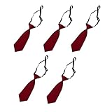 WEISUYUUS 5pieces Stylish School Tie Wedding Uniform Accessories Fashion Tie for Party Professional Accessory