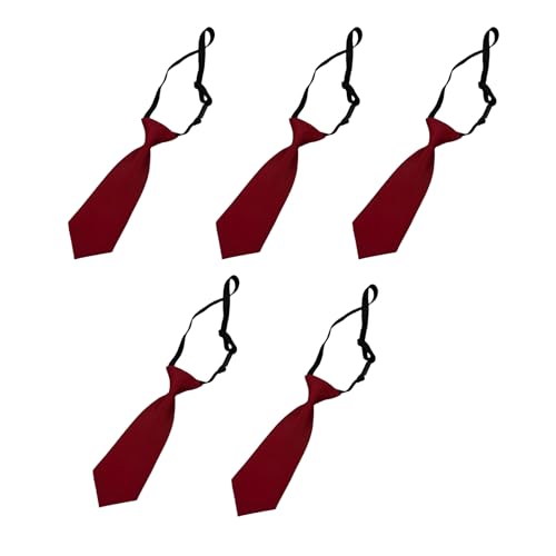 WEISUYUUS 5pieces Stylish School Tie Wedding Uniform Accessories Fashion Tie for Party Professional Accessory