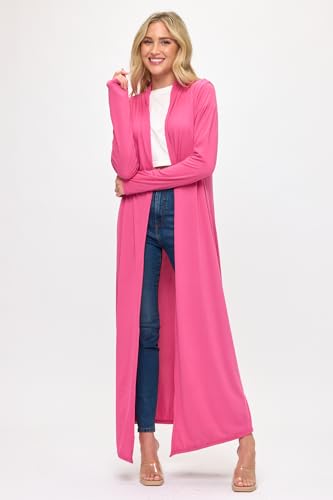 Image of Isaac Liev Maxi Cardigan Duster Sweater - Women's Extra Long Open Front Full Length Lightweight Cardigans Dusters Sweaters