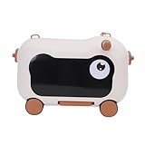 Pissente Maleta, Maleta de Mano para Niños con Patinete Deslizante y Asiento, Gran Capacidad, Material PP ABS para Viajes en familia. (BROWN)