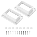 Canomo 2″ x 3.5″ White Vinyl Fence Brackets with Screws for Decking Railing and Vinyl Fencing Panel to...