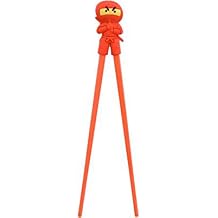 Happy Sales HSTC-NJARED, Training chopsticks for beginners right or left handed, Red Ninja