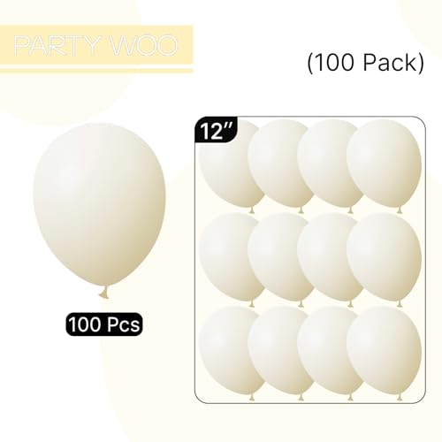 Image of PartyWoo Pastel Yellow Balloons 100pcs 12 Inch Light Pale Yellow Latex Helium Balloons for Graduation Baby Shower Gender Reveal Easter Little Cutie Bee Birthday Summer Party Decorations Yellow-Q07