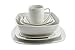 Gibson Home Zen Buffetware 39 Piece Dinnerware Set , White