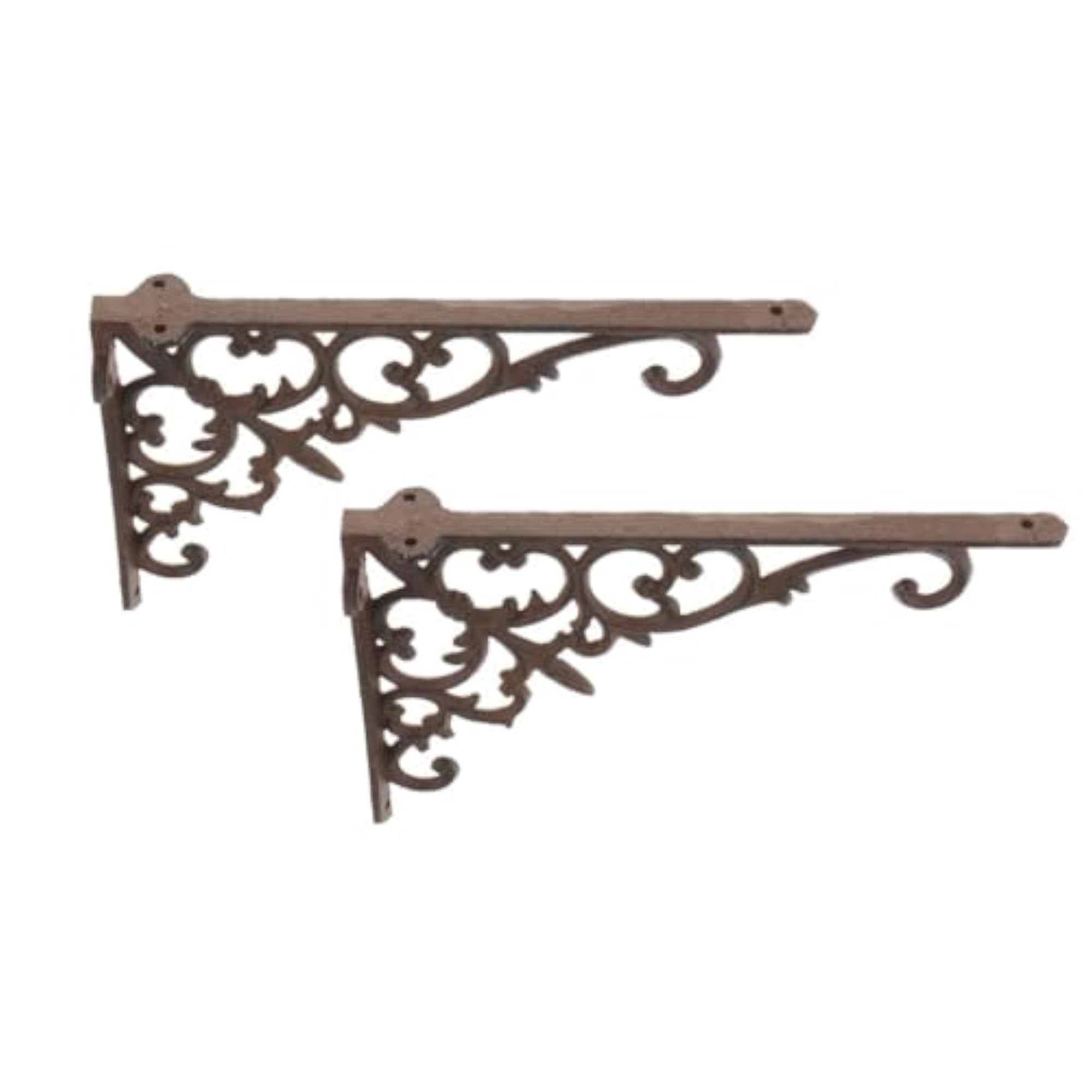 2pcs Antique Vintage Style Heavy Duty Cast Iron Shelf Bracket