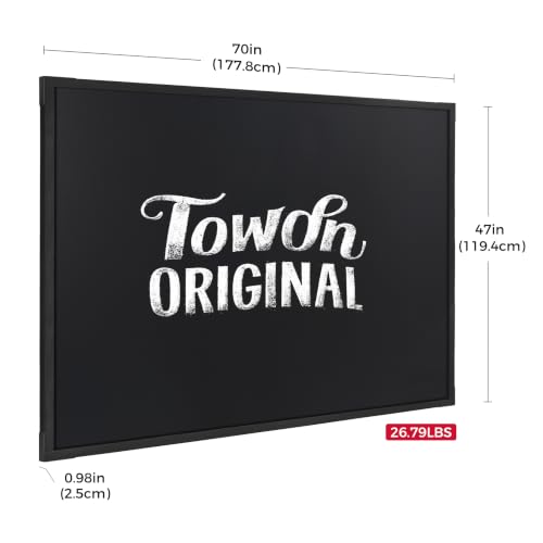 TOWON Magnetic Chalkboard Wall 70x47 in, Solid Wood Framed, Black by TOWON - Used condition - Image 7
