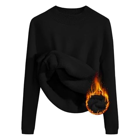 ZESICA Women's Fleece Sherpa Lined Thermal Pullover Sweater Cover