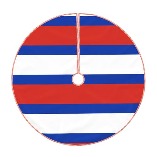 Russian Flag Print Quilted Christmas Tree Skirt,Xmas Tree Skirts,for Christmas and New Year Celebrations