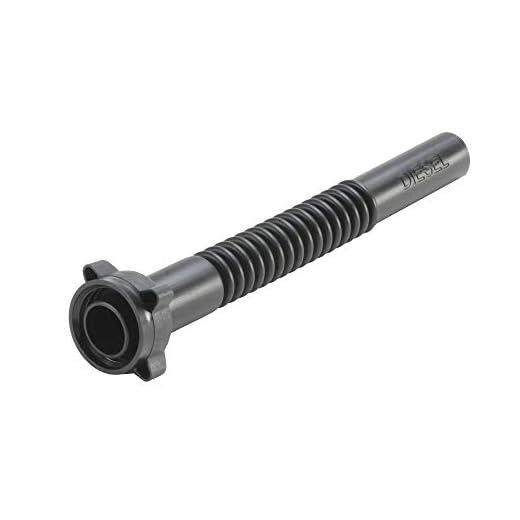 hünersdorff Auslaufrohr Premium, Diesel, flexibel, schwarz, mit Überwurfmutter, Auslauf Ø 25 mm/Auslauflänge 265 mm