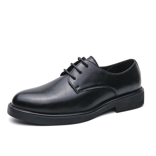 Men's Classic Lace Up Oxford Dress Shoes Modern Classic Slip On Round HeadLow-top Platform Security Shoes for Parties Business Wedding
